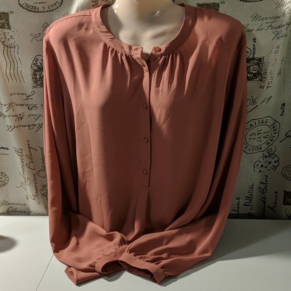 NWT Trent Nathan Rose Blouse